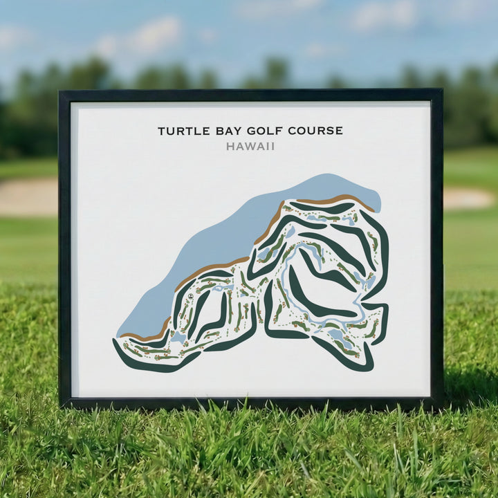 Turtle Bay Resort and Golf Club, Oahu, Hawaii - Printed Golf Courses