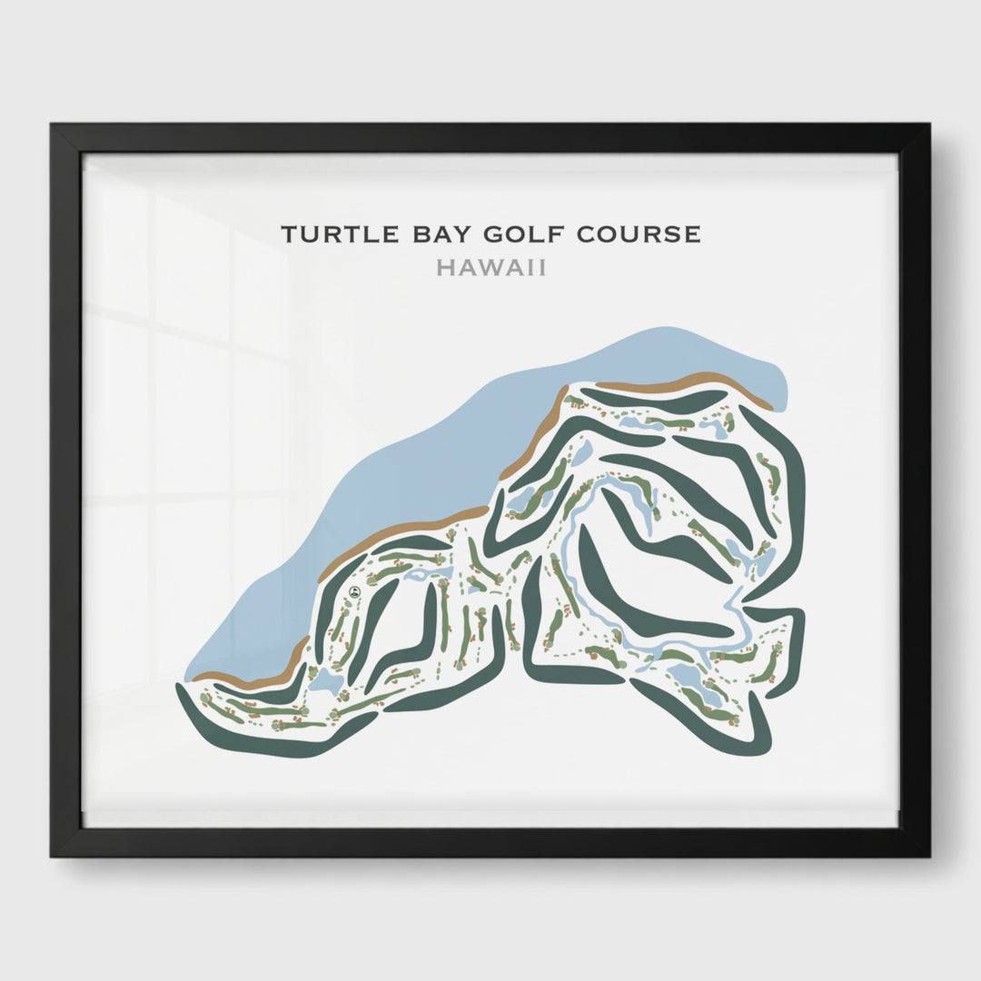 Turtle Bay Resort and Golf Club, Oahu, Hawaii - Printed Golf Courses