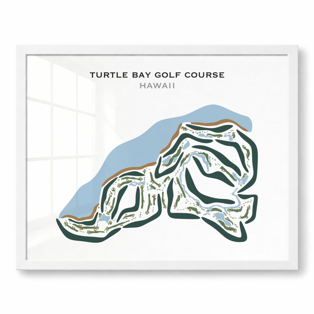 Turtle Bay Resort and Golf Club, Oahu, Hawaii - Printed Golf Courses