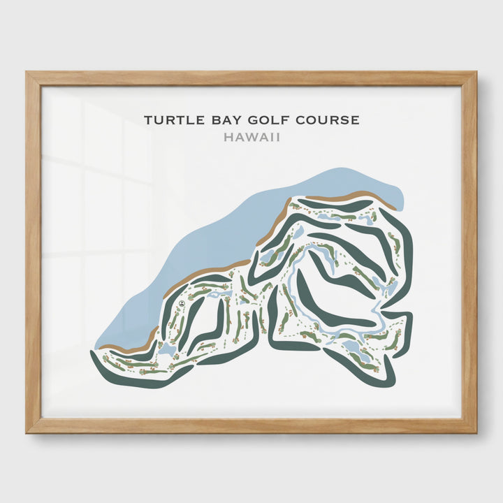 Turtle Bay Resort and Golf Club, Oahu, Hawaii - Printed Golf Courses