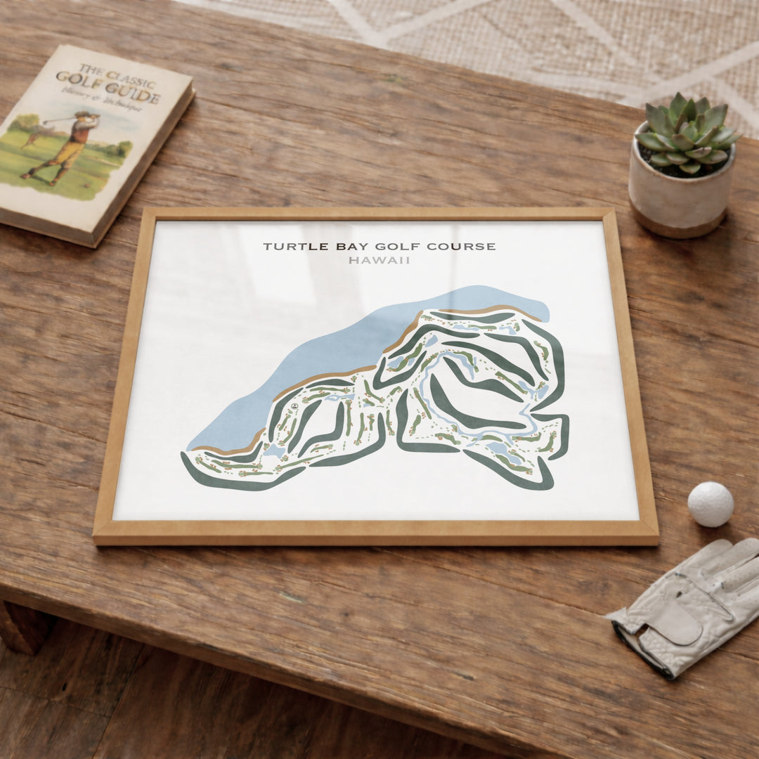 Turtle Bay Resort and Golf Club, Oahu, Hawaii - Printed Golf Courses