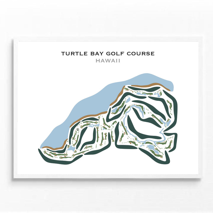 Turtle Bay Resort and Golf Club, Oahu, Hawaii - Printed Golf Courses