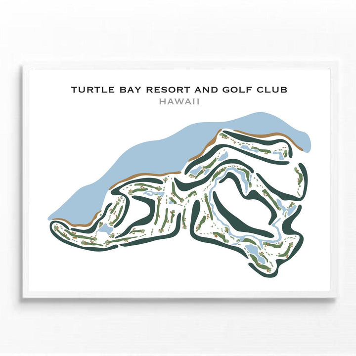 Turtle Bay Resort and Golf Club, Oahu, Hawaii - Printed Golf Courses - Golf Course Prints