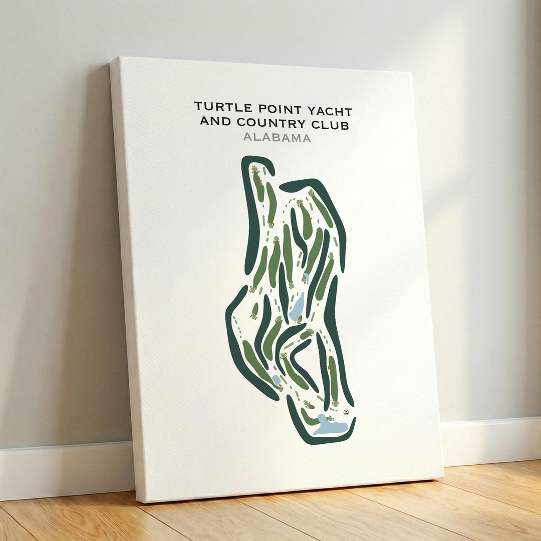 Turtle Point Yacht & Country Club, Alabama - Printed Golf Course