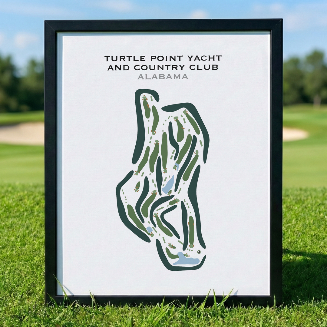 Turtle Point Yacht & Country Club, Alabama - Printed Golf Course