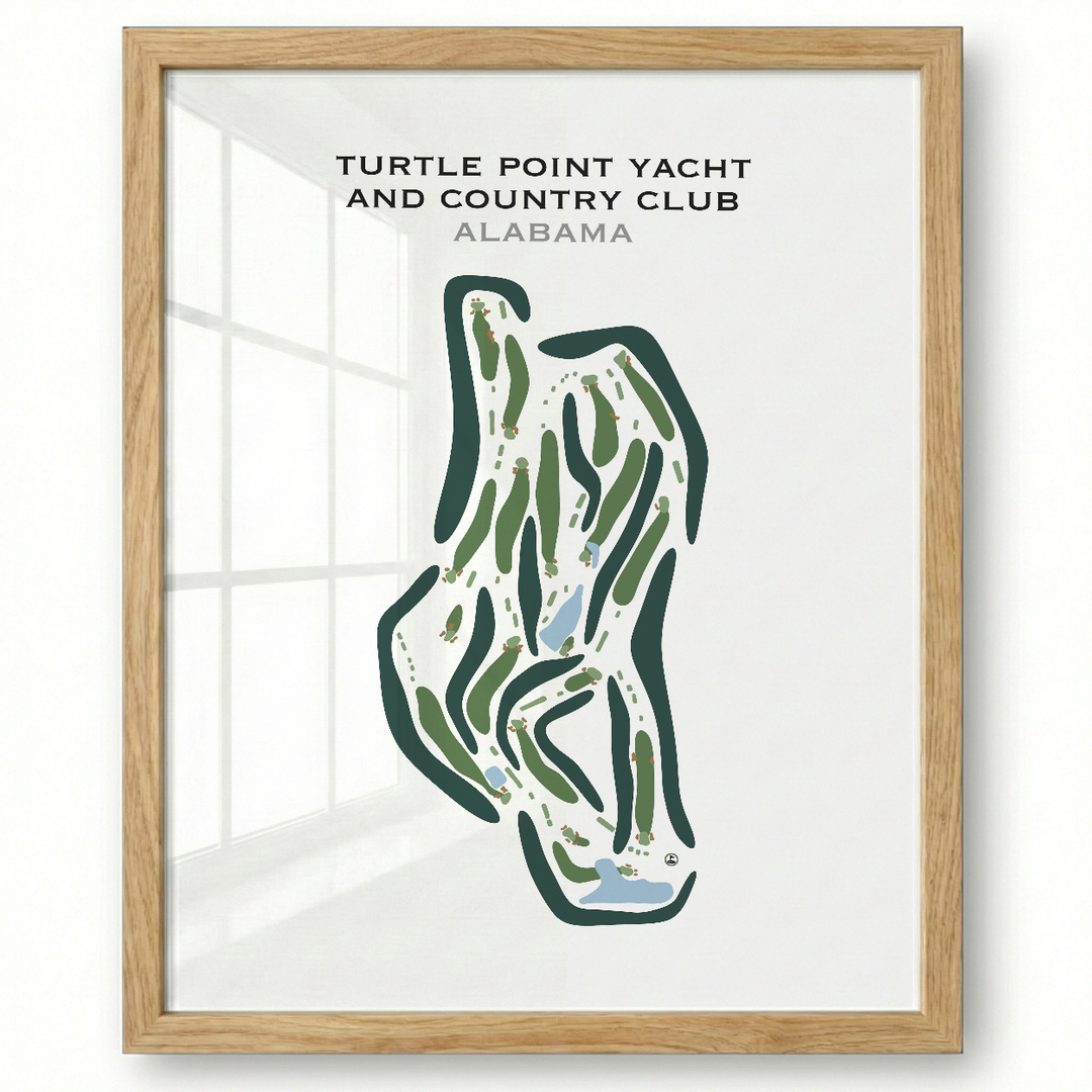 Turtle Point Yacht & Country Club, Alabama - Printed Golf Course