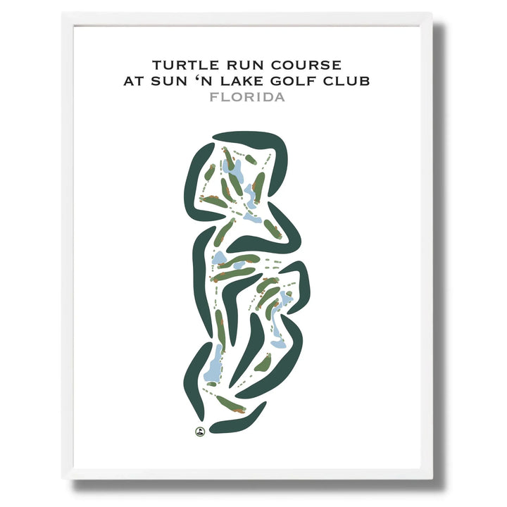 Turtle Run Course at Sun 'N Lake Golf Club, Florida - Printed Golf Courses