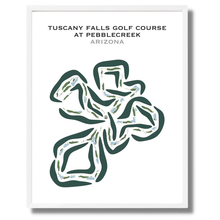 Tuscany Falls Golf Course at PebbleCreek, Arizona - Printed Golf Courses