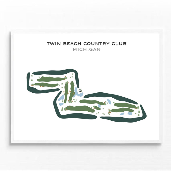 Twin Beach Country Club, Michigan - Printed Golf Courses