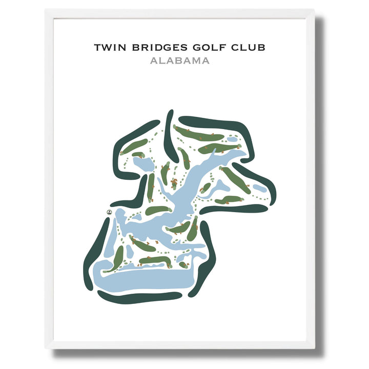 Twin Bridges Golf Club, Alabama - Printed Golf Courses