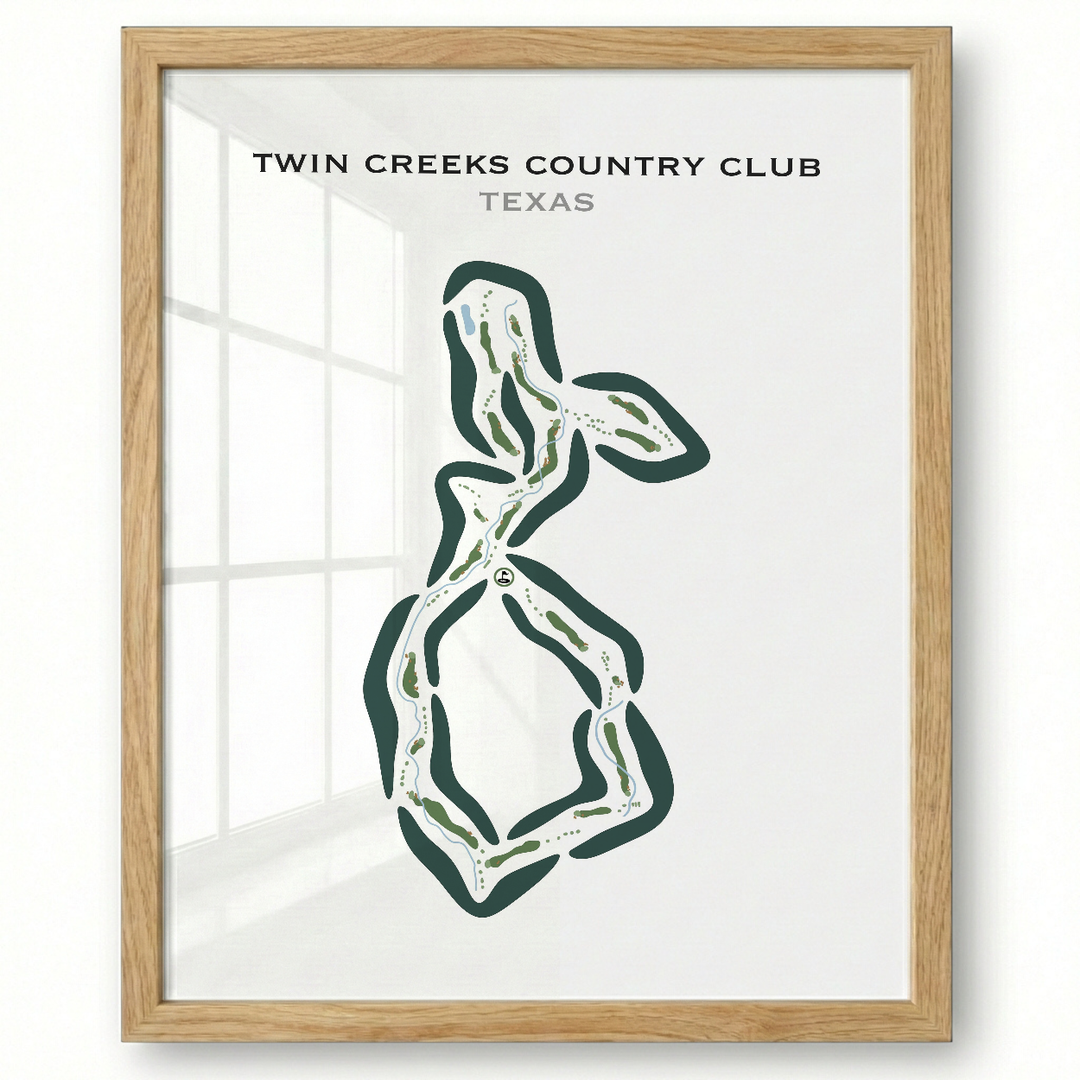 Twin Creeks Country Club, Texas - Printed Golf Course