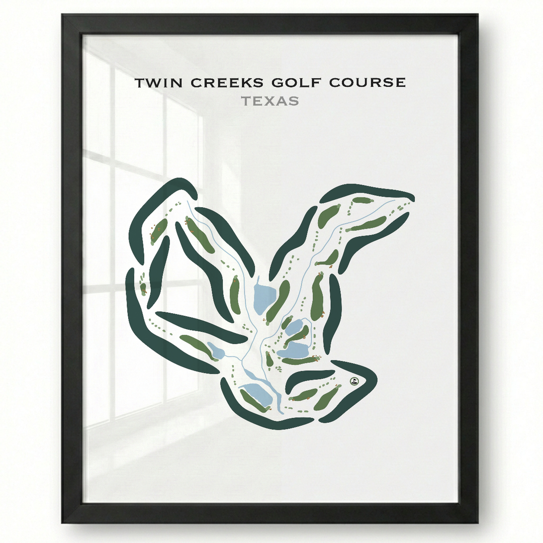 Twin Creeks Golf Course, Texas - Printed Golf Courses