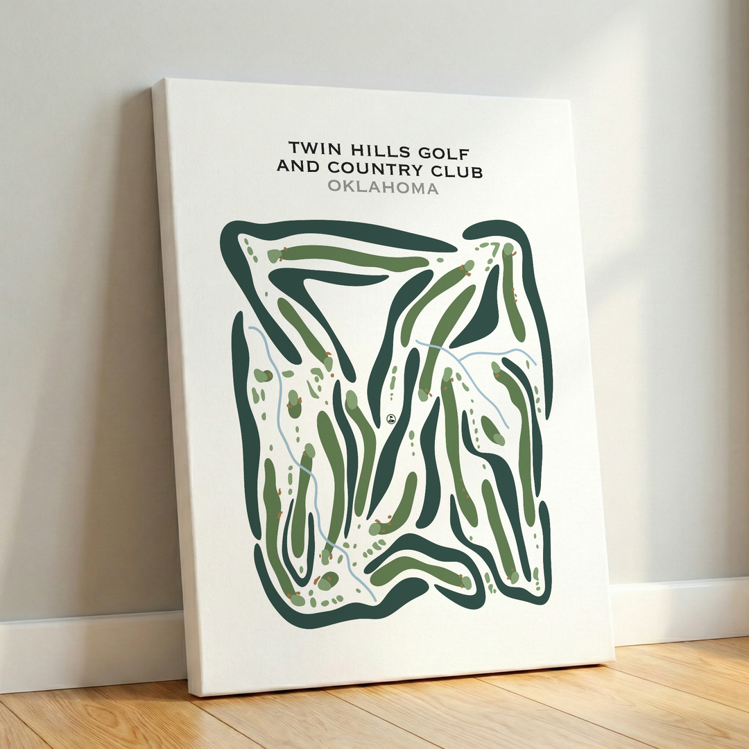 Twin Hills Golf & County Club, Oklahoma - Printed Golf Courses