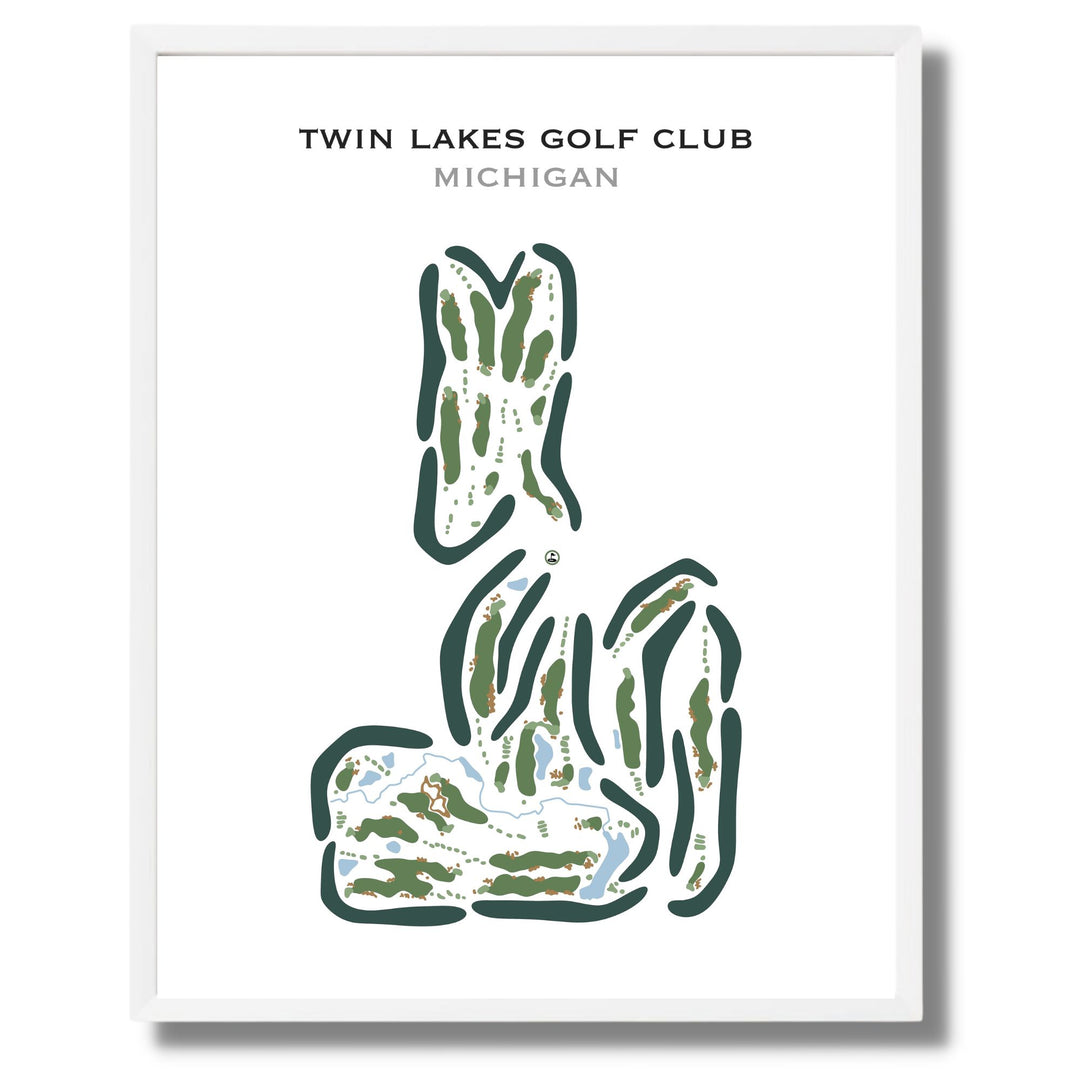 Twin Lakes Golf Club, Michigan - Printed Golf Courses