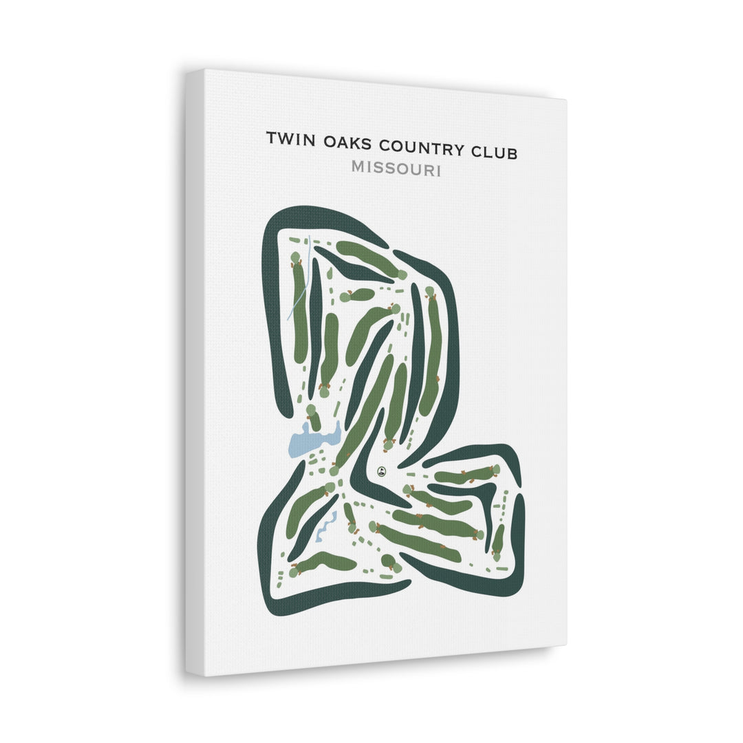 Twin Oaks Country Club, Missouri - Printed Golf Courses