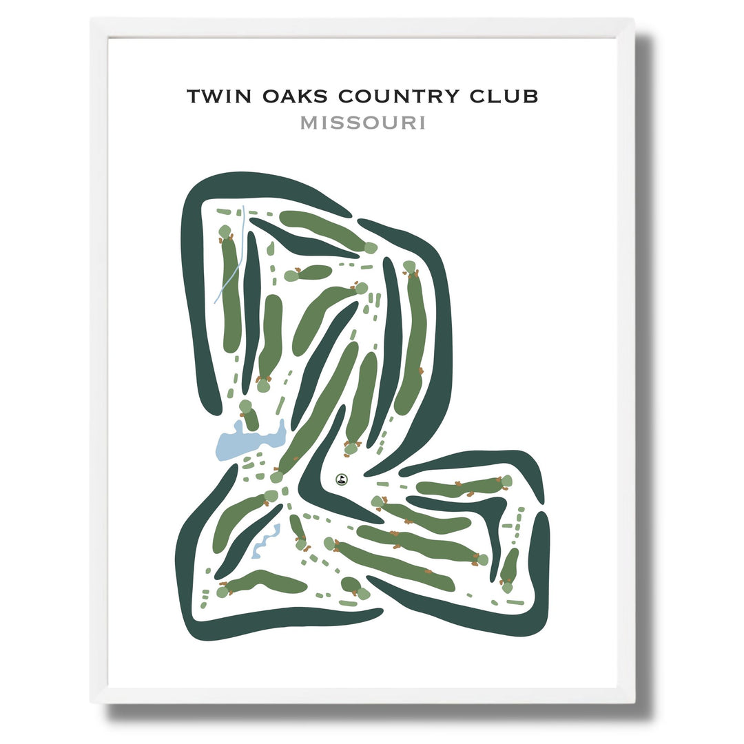 Twin Oaks Country Club, Missouri - Printed Golf Courses