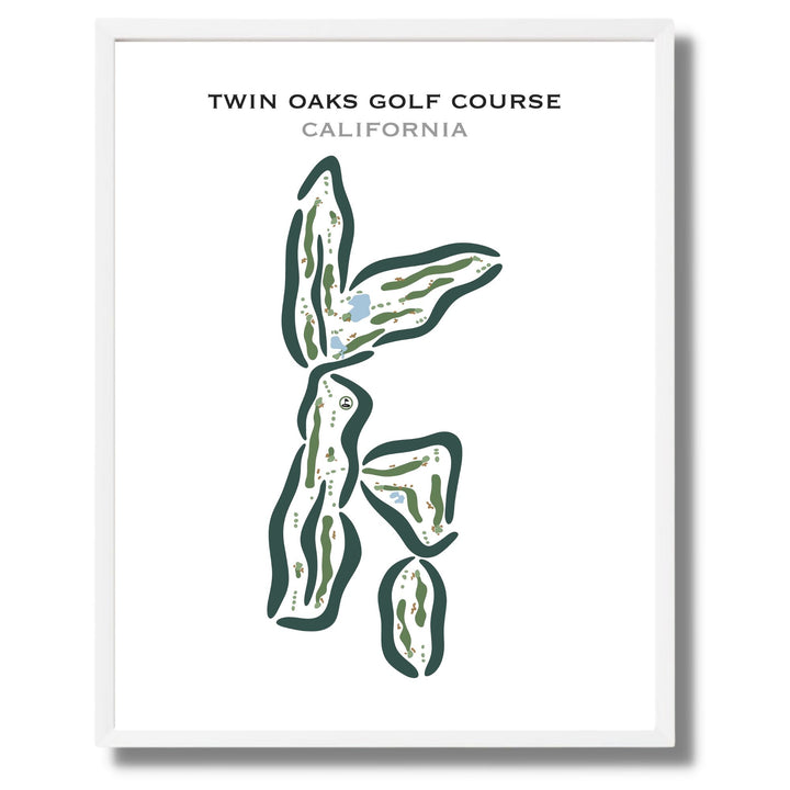 Twin Oaks Golf Course, California - Printed Golf Courses