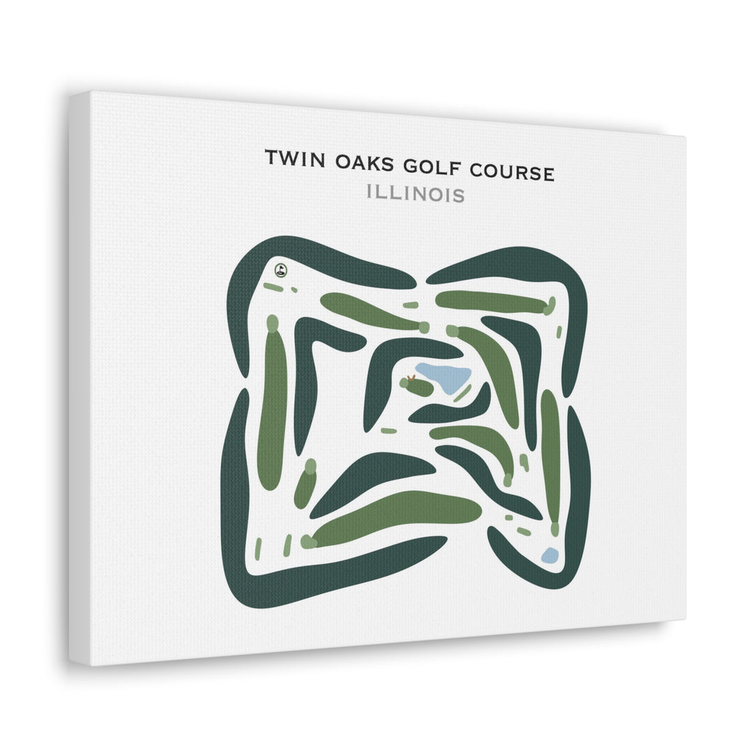 Twin Oaks Golf Course, Illinois - Printed Golf Courses