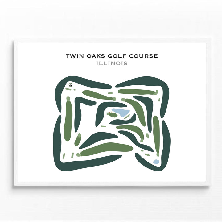 Twin Oaks Golf Course, Illinois - Printed Golf Courses
