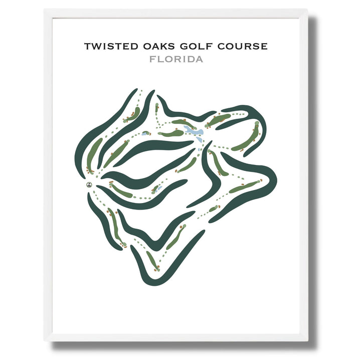 Twisted Oaks Golf Course, Florida - Printed Golf Courses