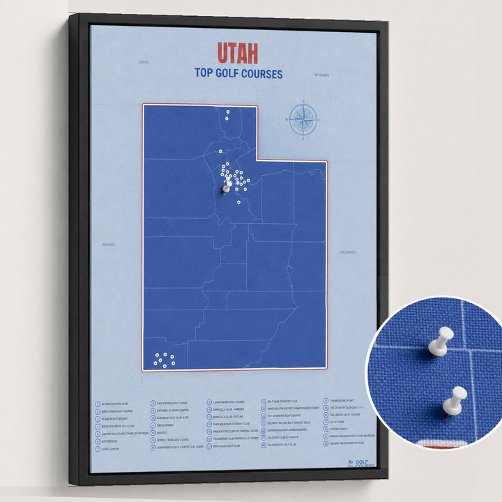 Map of Utah Golf Courses