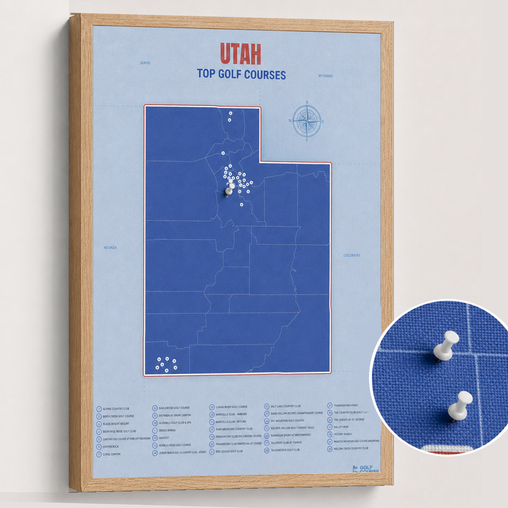 Map of Utah Golf Courses