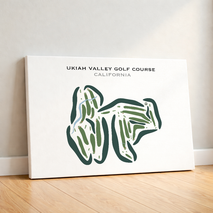 Ukiah Valley Golf Course, California - Printed Golf Courses