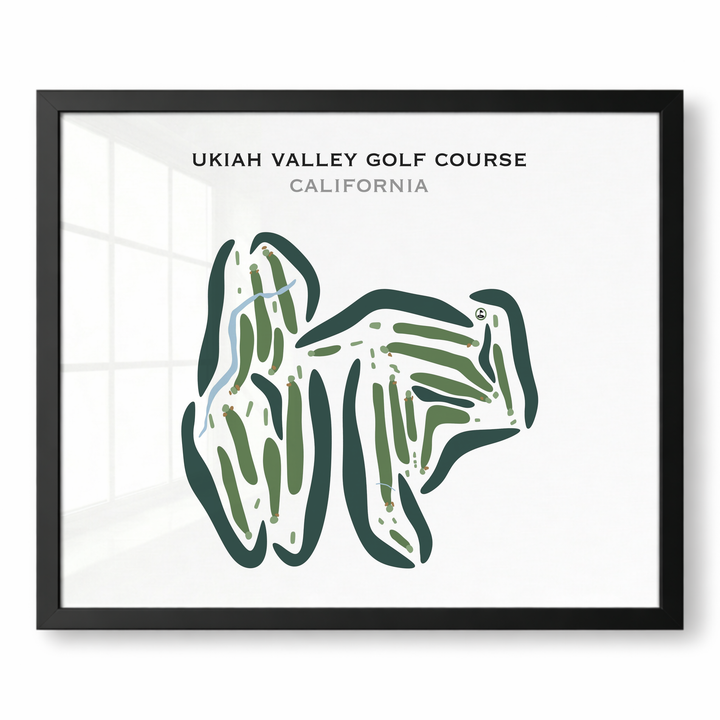 Ukiah Valley Golf Course, California - Printed Golf Courses
