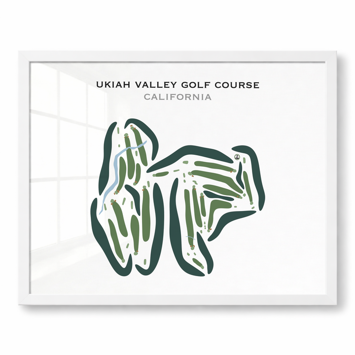 Ukiah Valley Golf Course, California - Printed Golf Courses