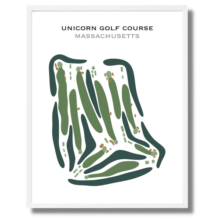 Unicorn Golf Course, Massachusetts - Printed Golf Course