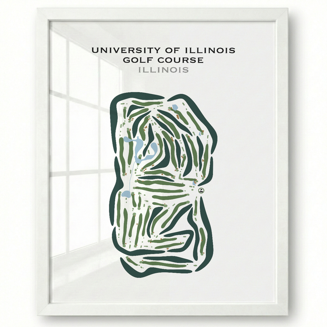 University of Illinois Golf Course, Illinois - Printed Golf Courses