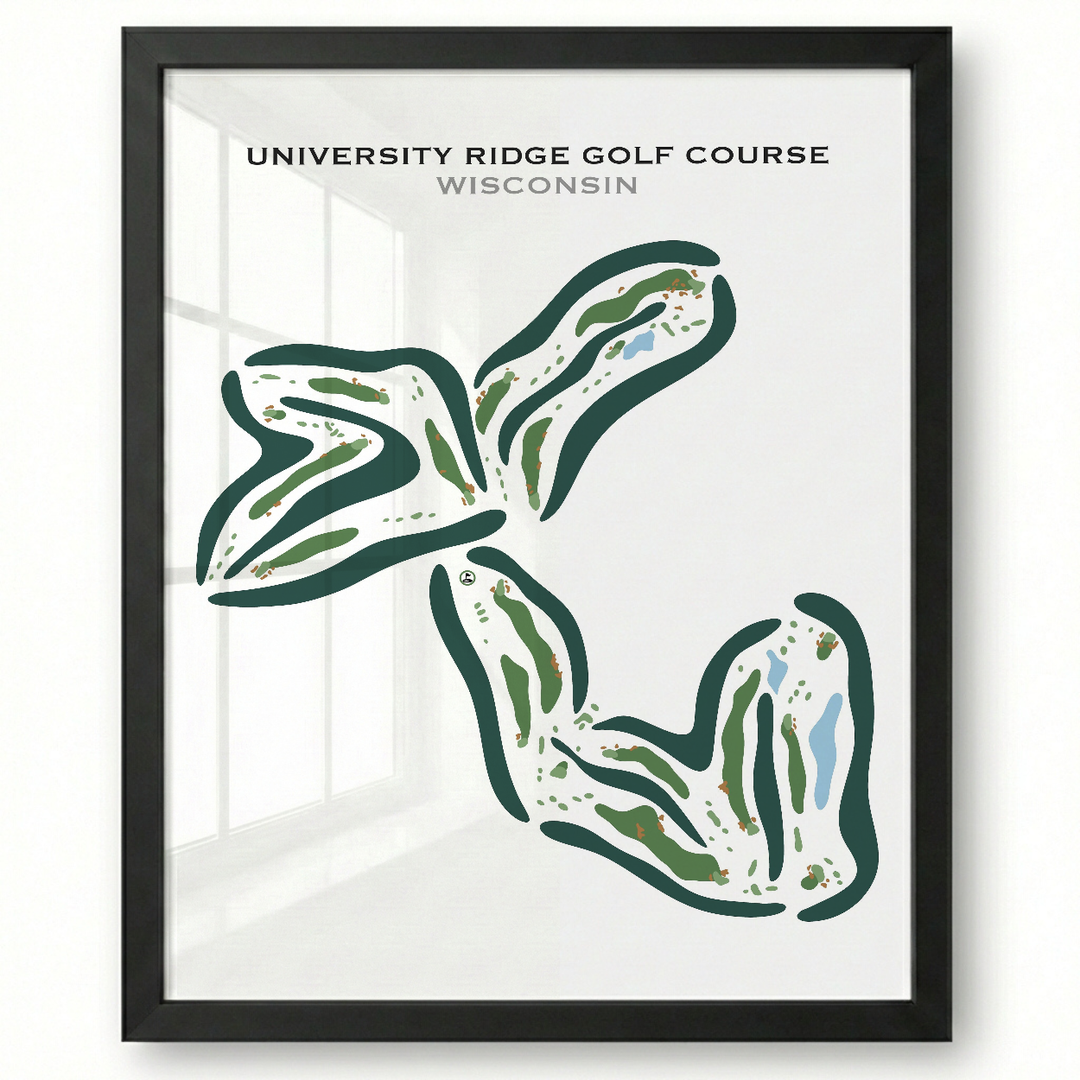 University Ridge Golf Course, Wisconsin - Printed Golf Courses