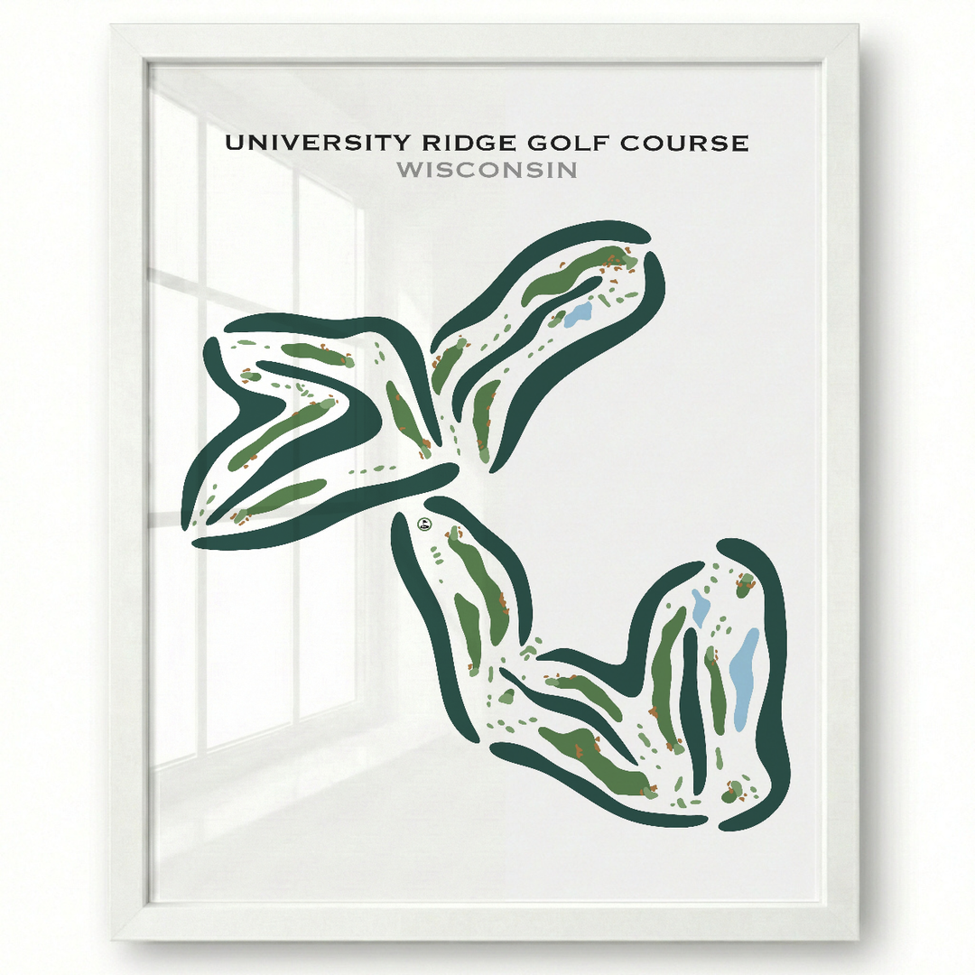 University Ridge Golf Course, Wisconsin - Printed Golf Courses