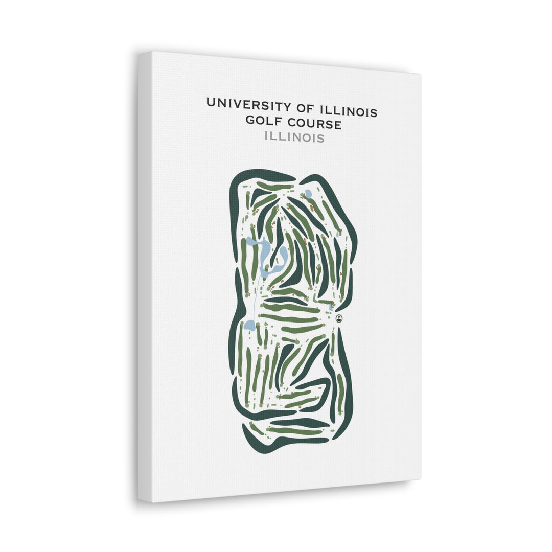 University Of Illinois Golf Course, Illinois (Orange and Blue Courses) - Printed Golf Courses