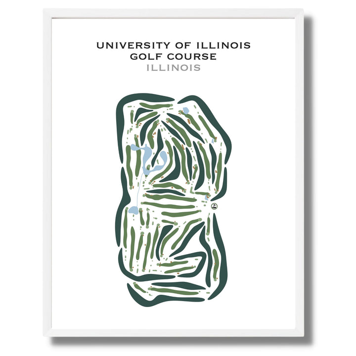 University Of Illinois Golf Course, Illinois (Orange and Blue Courses) - Printed Golf Courses