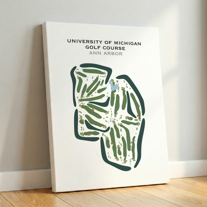 University of Michigan Golf Course, Michigan - Printed Golf Courses