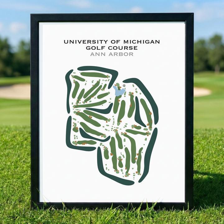 University of Michigan Golf Course, Michigan - Printed Golf Courses