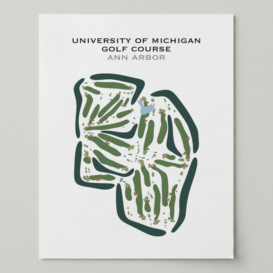 University of Michigan Golf Course, Michigan - Printed Golf Courses