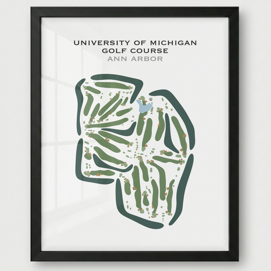 University of Michigan Golf Course, Michigan - Printed Golf Courses