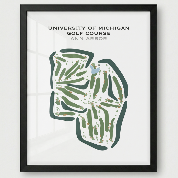 University of Michigan Golf Course, Michigan - Printed Golf Courses