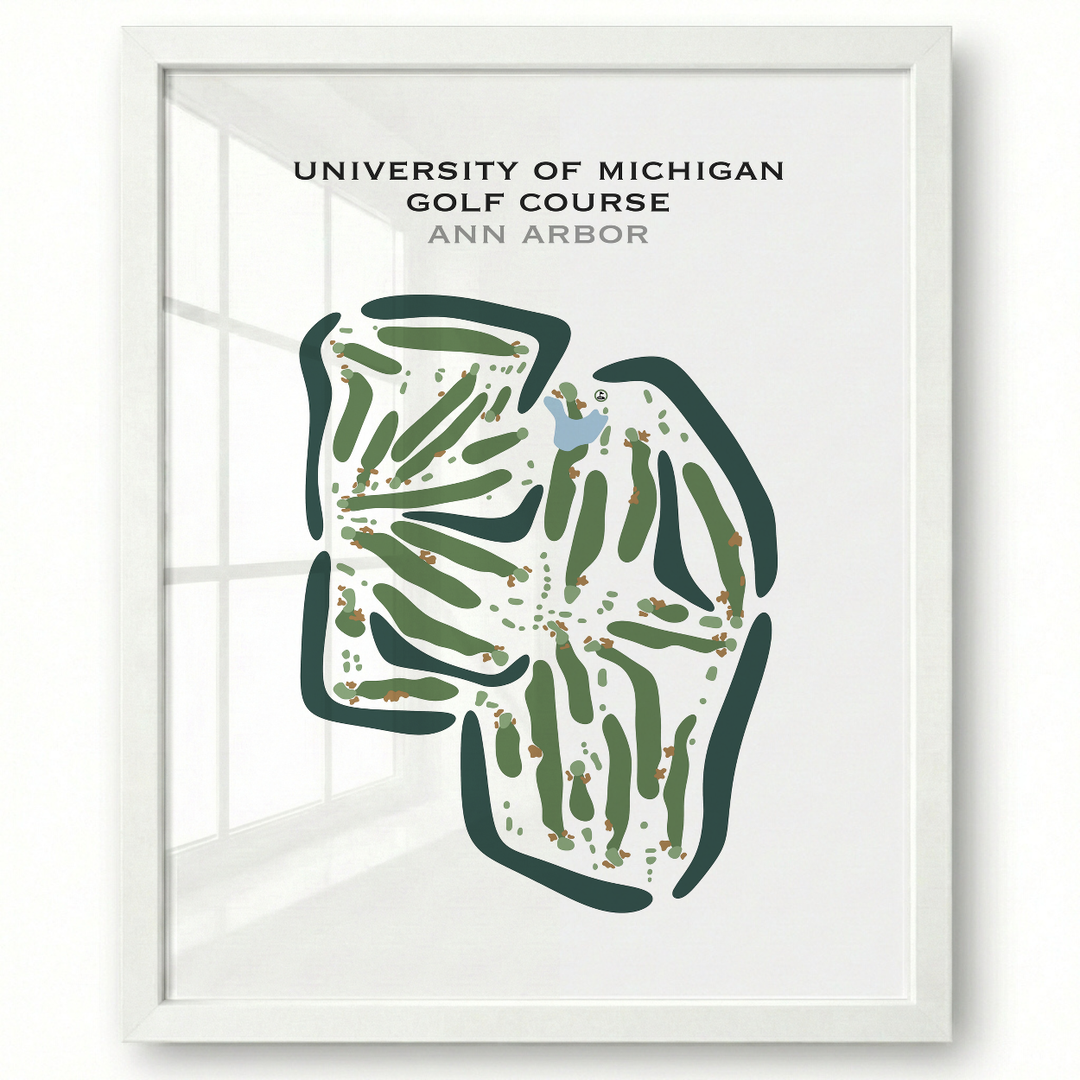 University of Michigan Golf Course, Michigan - Printed Golf Courses