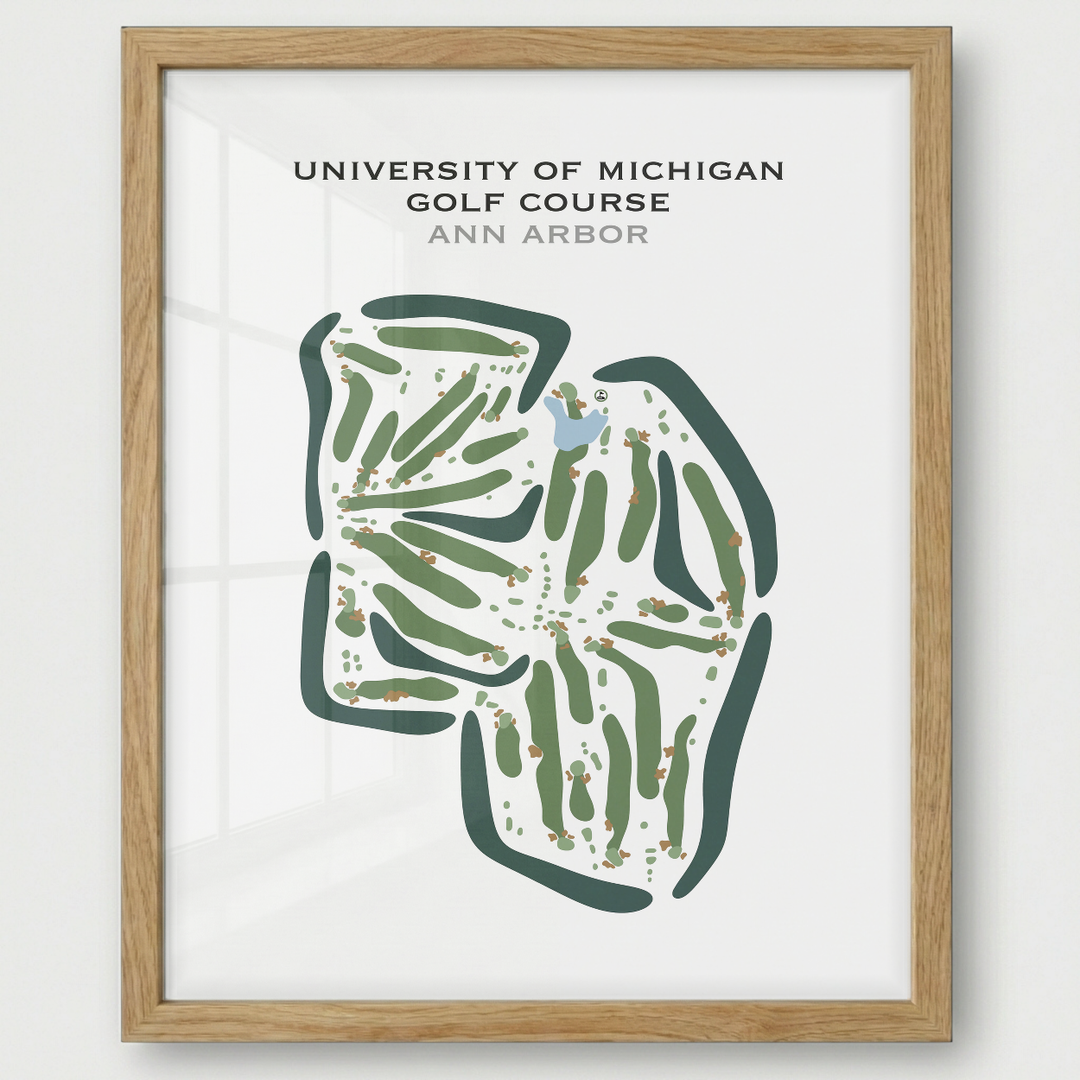 University of Michigan Golf Course, Michigan - Printed Golf Courses