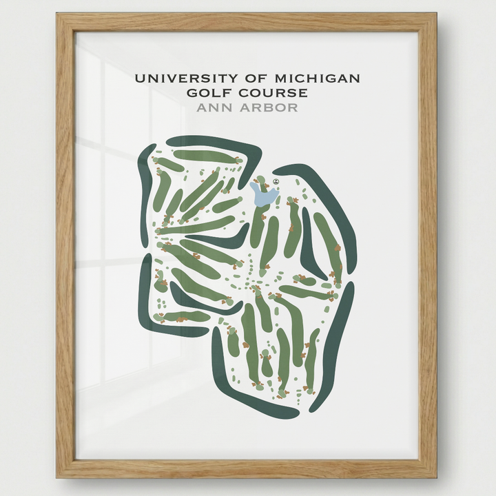 University of Michigan Golf Course, Michigan - Printed Golf Courses