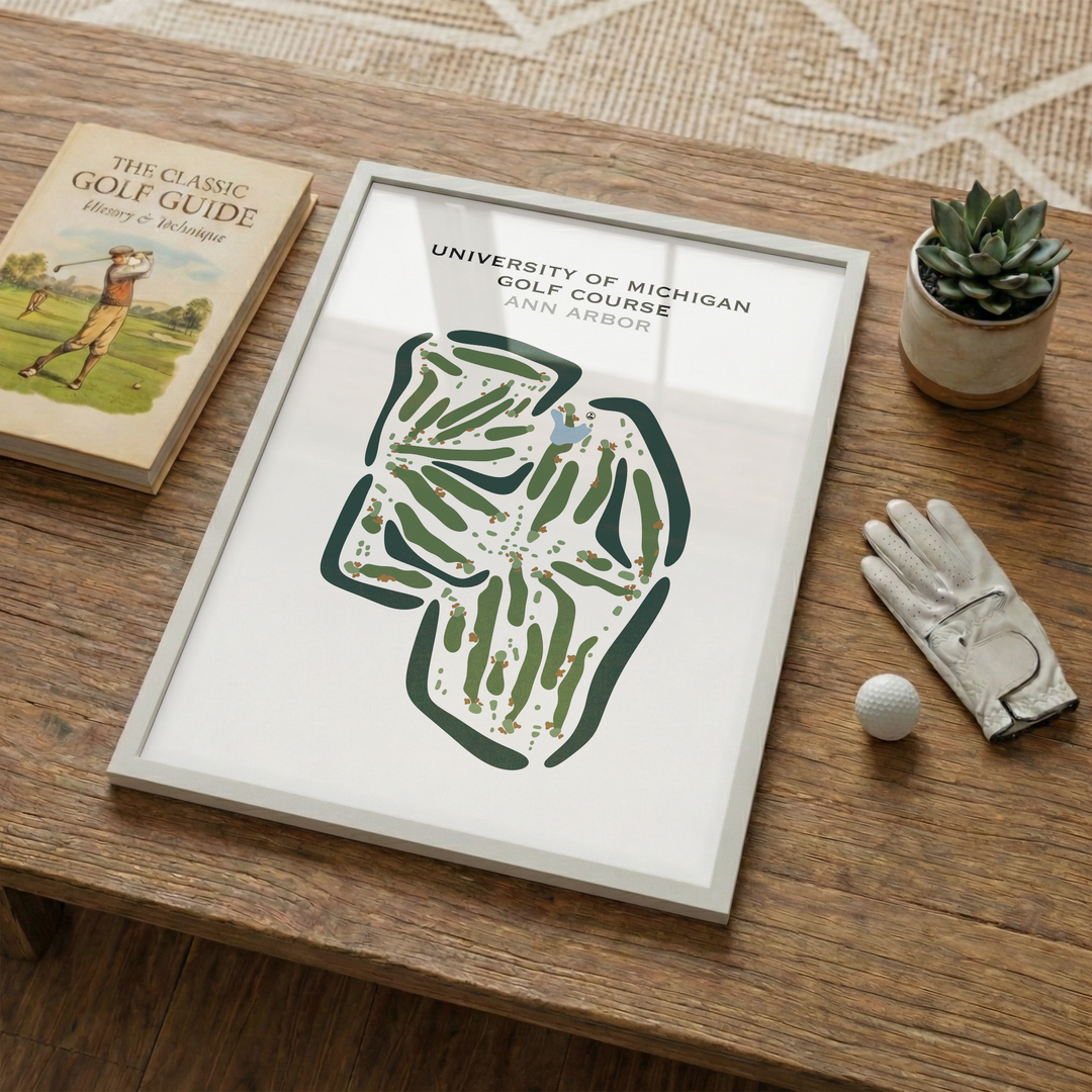 University of Michigan Golf Course, Michigan - Printed Golf Courses
