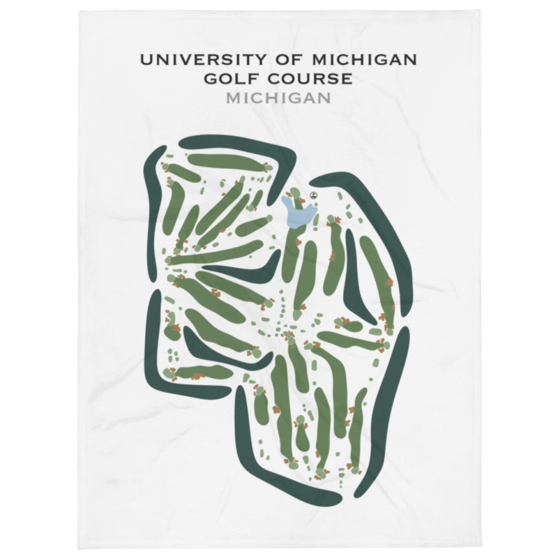 University of Michigan Golf Course, Michigan - Printed Golf Courses