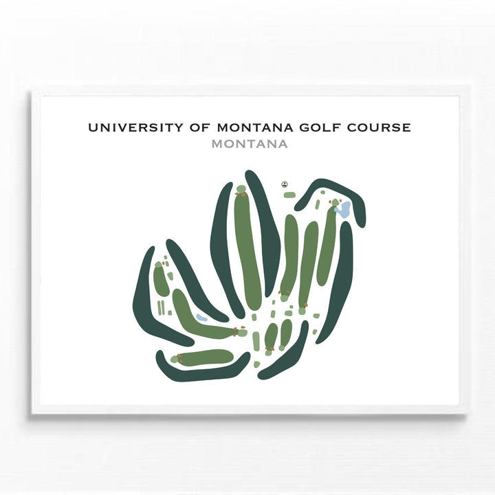University of Montana Golf Course, Montana - Printed Golf Courses