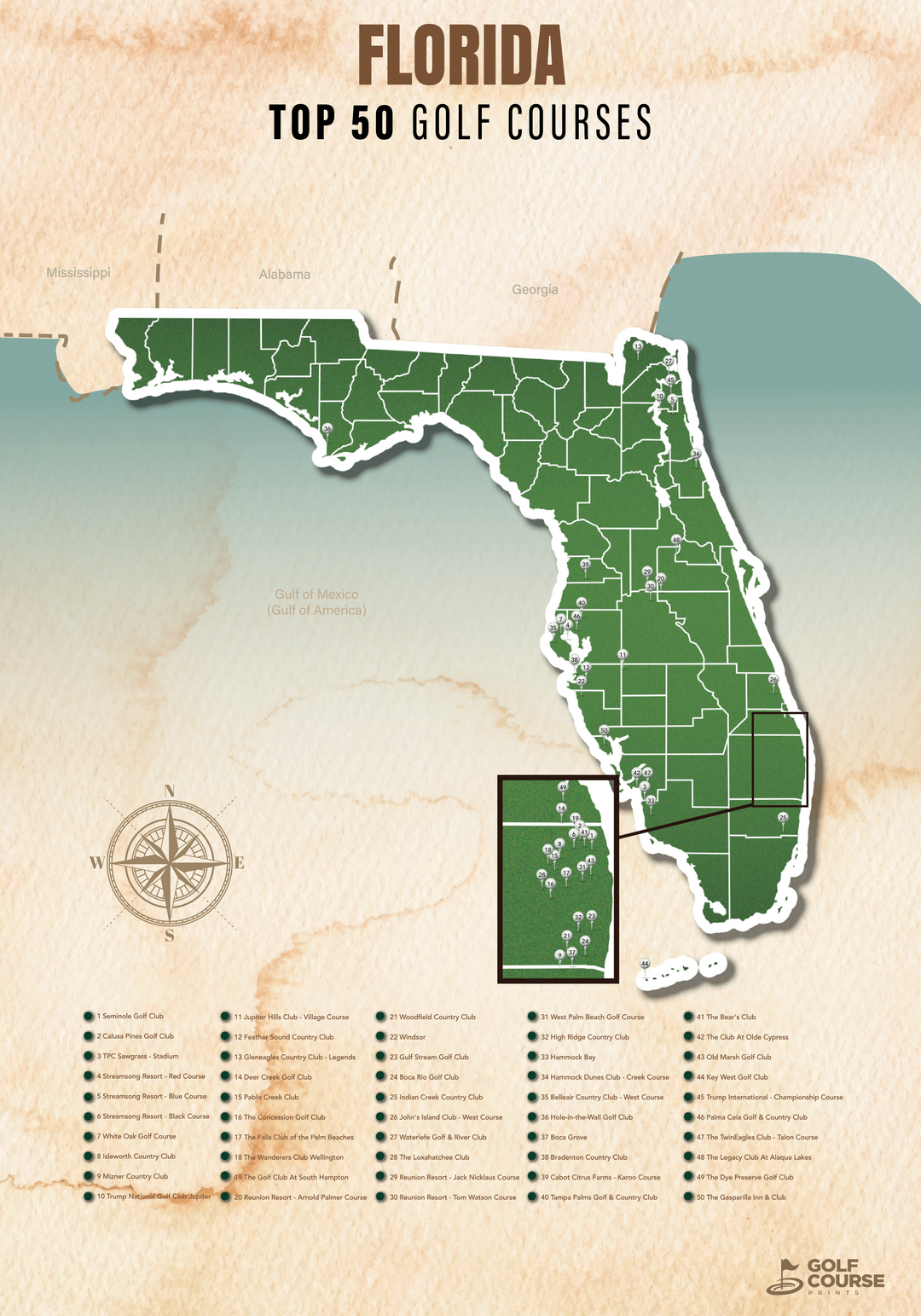 FLORIDA TOP 50 GOLF COURSES