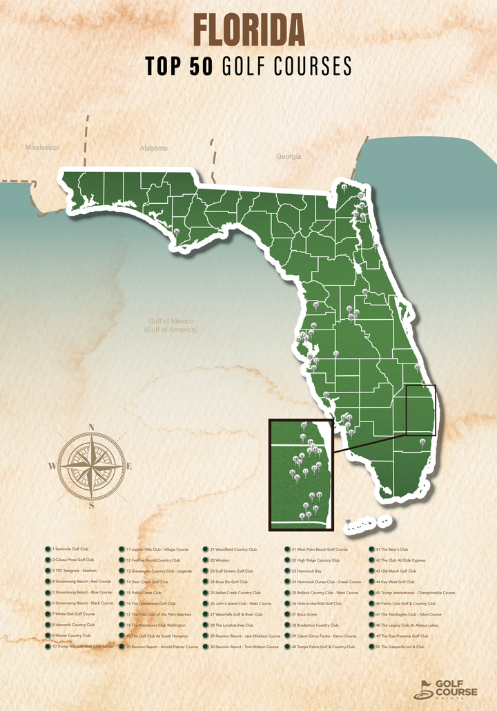 FLORIDA TOP 50 GOLF COURSES