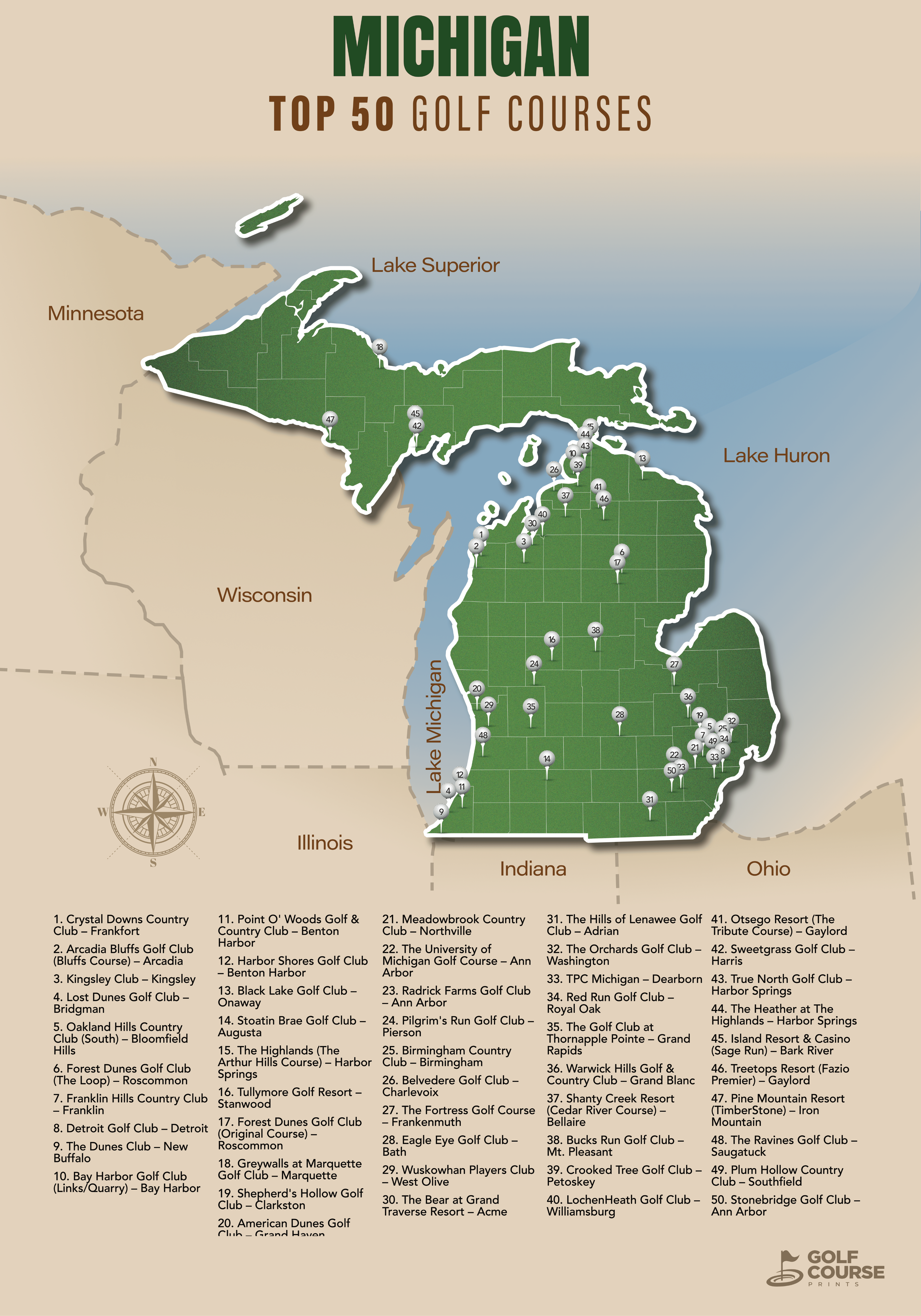 ゴルフコース地図セット ザ・グローブ・ゴルフクラブXXIII、フロリダ州 | ゴルフコースマップ