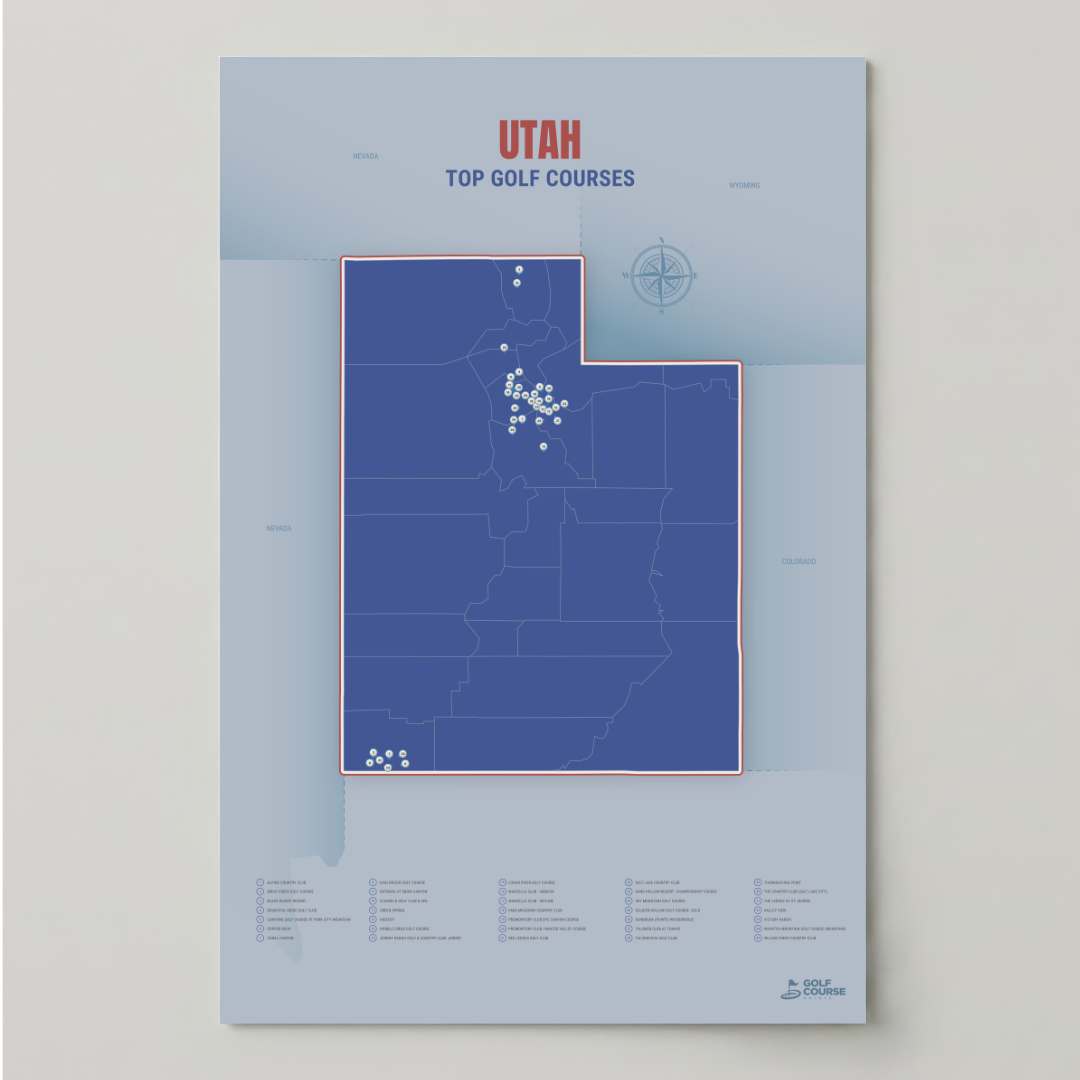 Map of Utah Golf Courses